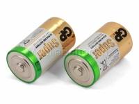 Батарейки щелочные GP LR20 (D) Super Alkaline, 1.5V (2 штуки)